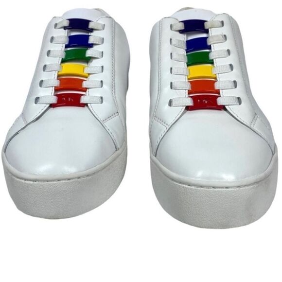 Michael Kors White Leather Sneakers Women’s Size 10 Medium – Great Condition - Picture 7 of 9